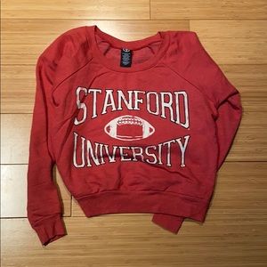 Stanford University crop top football sweater